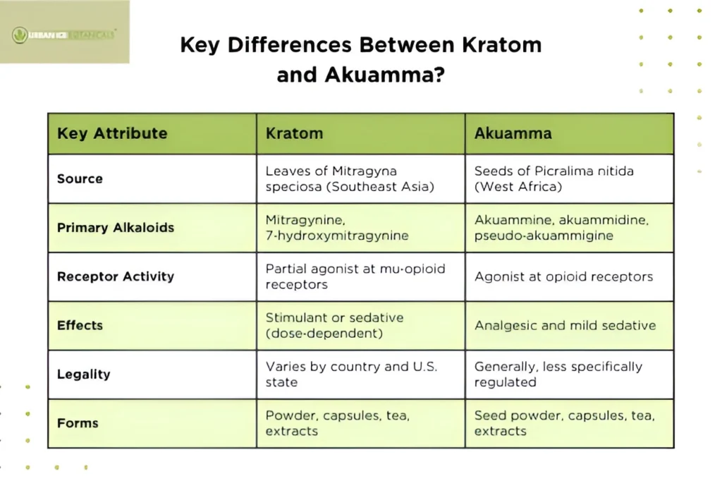 Key Differences Between Kratom and Akuamma 1