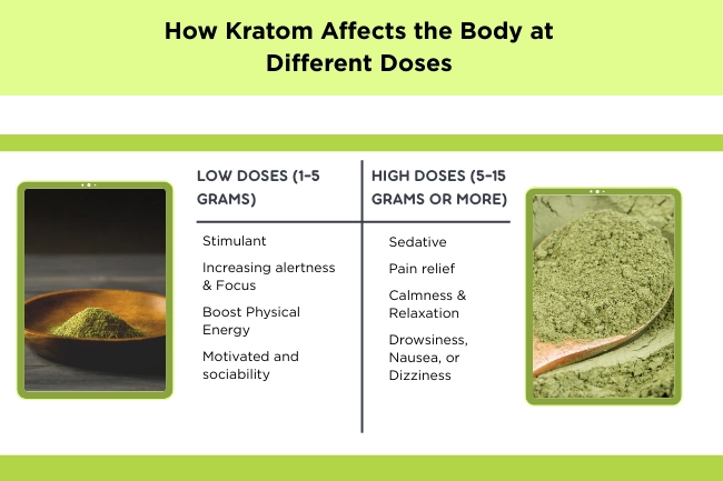 how kratom affects the body at different doses