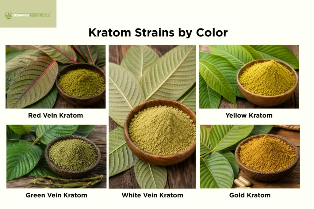 Kratom Strains Guide: Colors, Origins, Effects, Safety, and Comparison Chart 6 Kratom Strains by Color