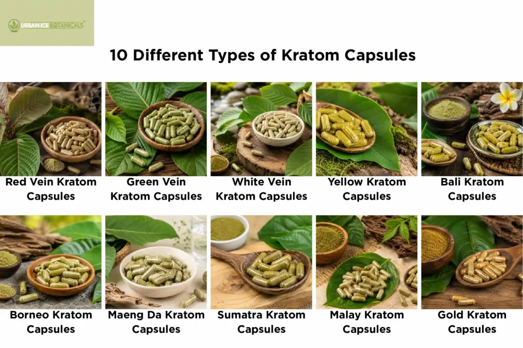 10 Different Types of Kratom Capsules