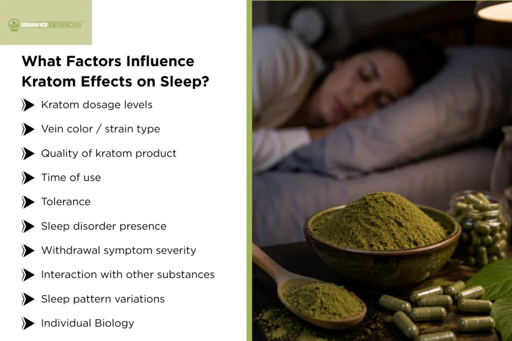 Factors Influence Kratom Effects on Sleep