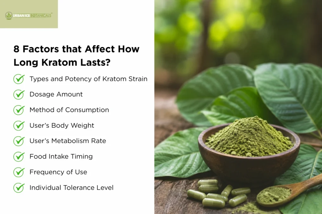 8 factors that affect how long kratom lasts