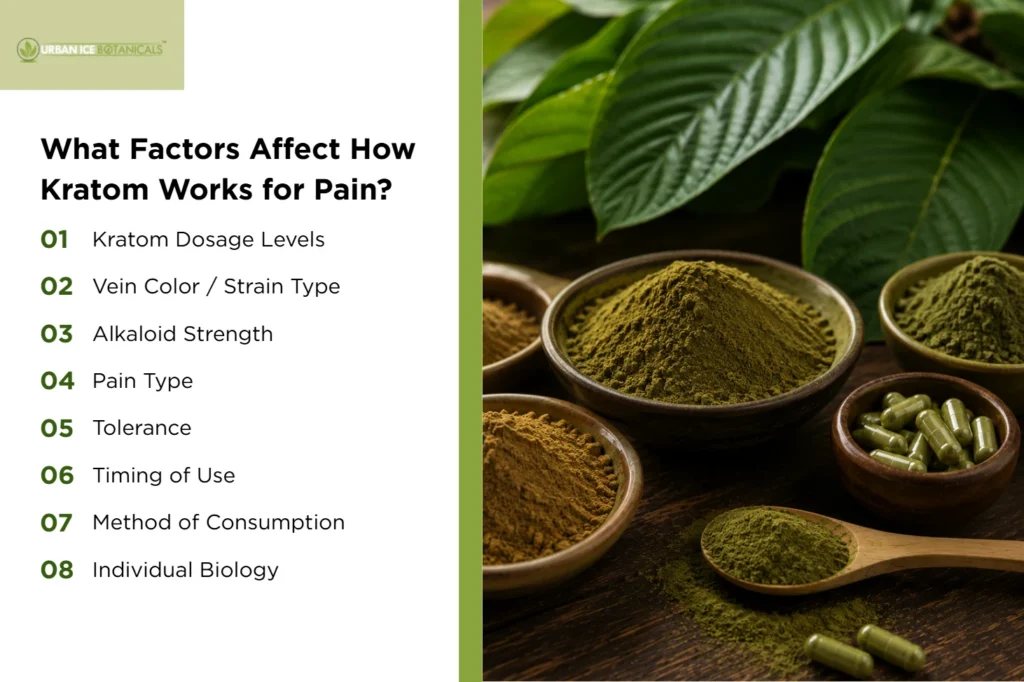 Factors Affect How Kratom Works for Pain