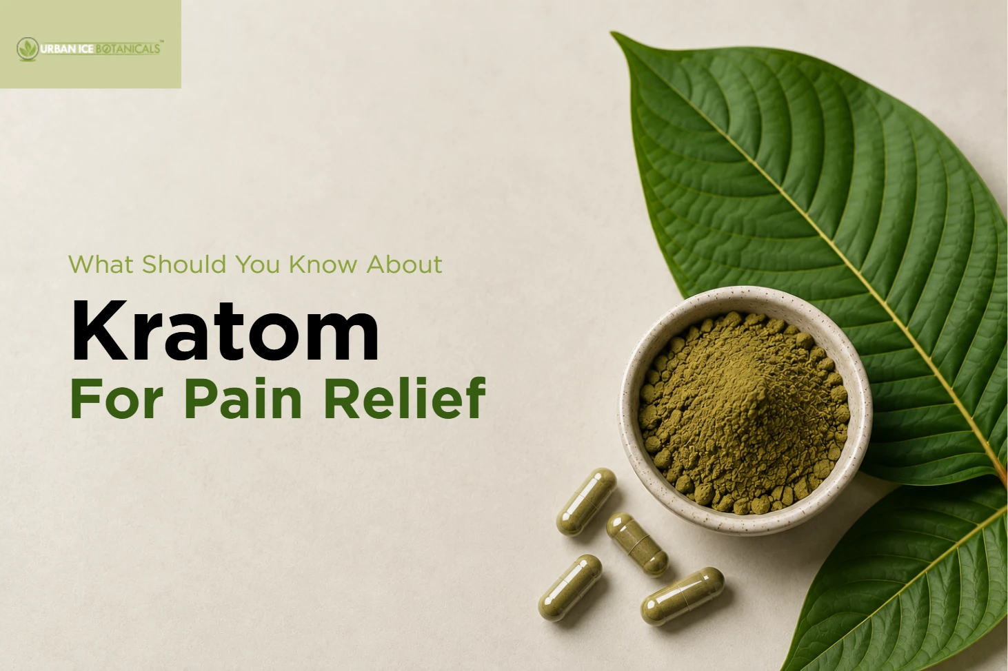 what should you know about kratom for pain relief